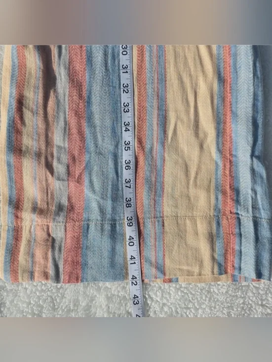 NWT Anthropologie Beachy Wide-Leg Pants w Belt Size 4 Yellow Blue Linen Pockets - Picture 10 of 16